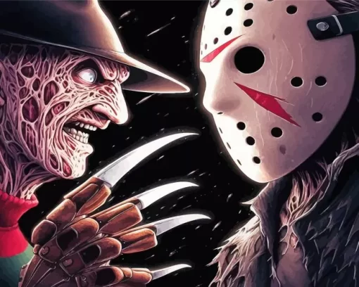 Jason Voorhees Vs Freddy Diamond Paintings