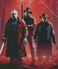 Jason Voorhees With Freddy And Michael Myers Diamond Dotz