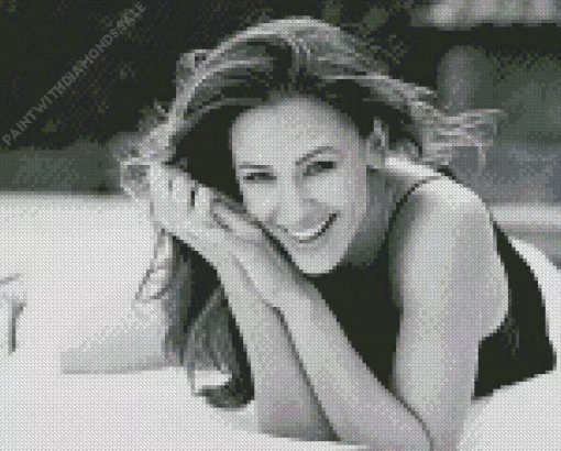 Jennifer Garner Black And White Diamond Painting