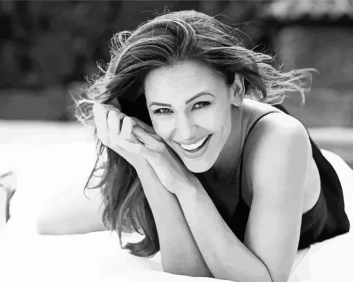 Jennifer Garner Black And White Diamond Painting