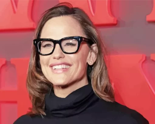 Jennifer Garner With Glasses Diamond Painting