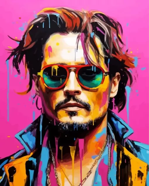 Johnny Depp Pop Art Diamond Painting