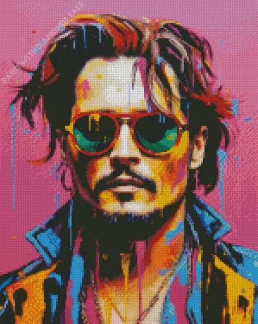 Johnny Depp Pop Art Diamond Painting