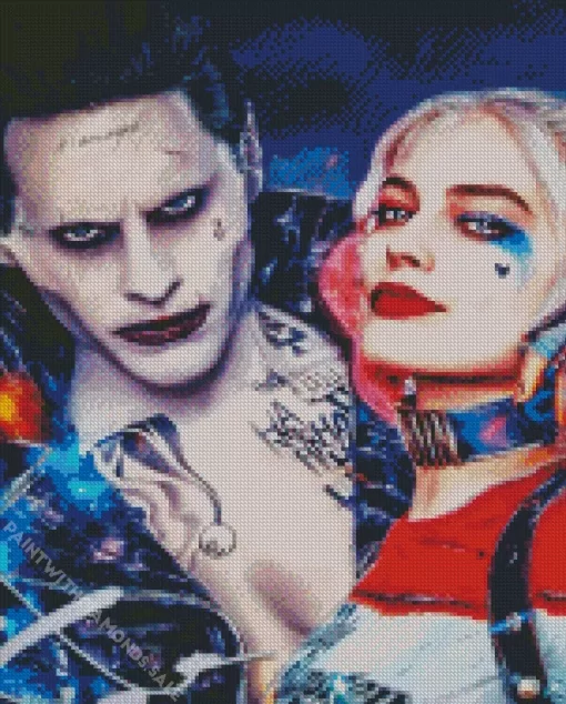 Joker And Harley Quinn Diamond By Numbers