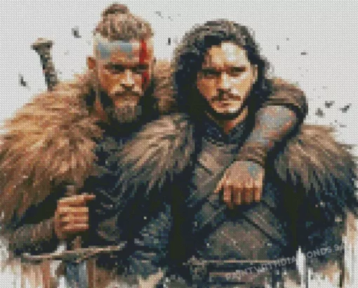 Jon Snow And Ragnar Lothbrok diamond dotz