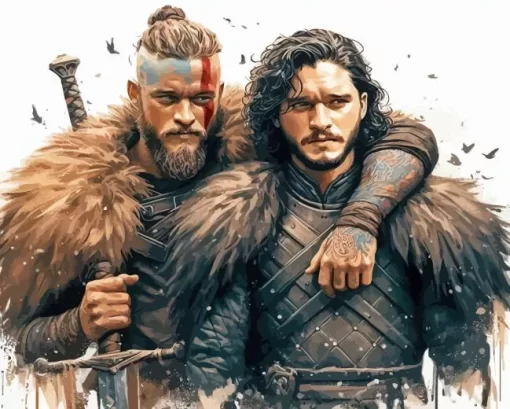 Jon Snow And Ragnar Lothbrok diamond paintings