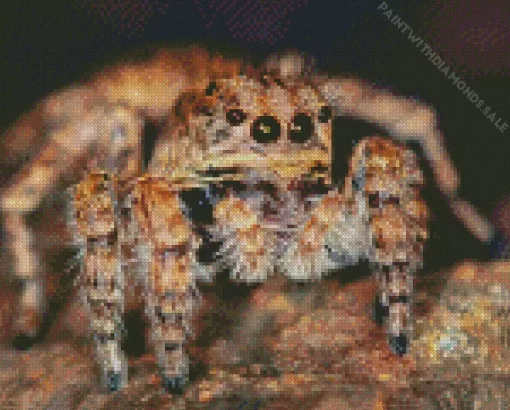 Jumping Spider Closeup Diamond Painting