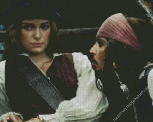 Keira Knightley And Johnny Pirates Of The Caribbean Diamond Painting