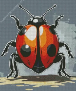 Ladybug Illustration Diamond Painting