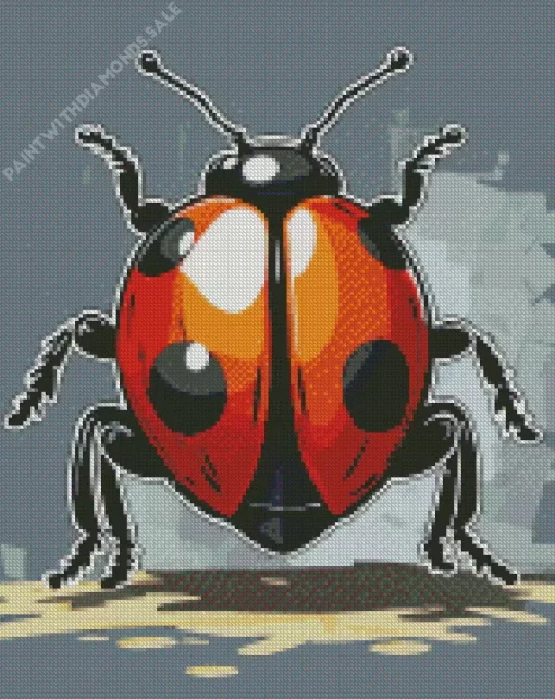 Ladybug Illustration Diamond Painting