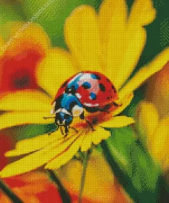 Ladybug In Garden Diamond Painting