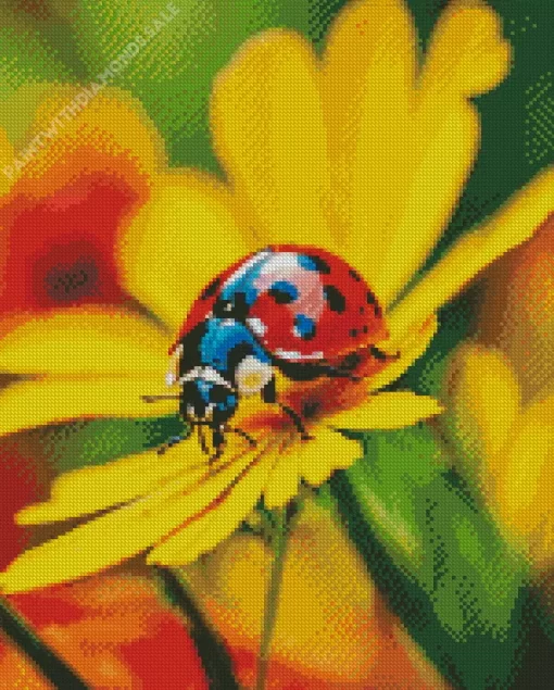 Ladybug In Garden Diamond Painting