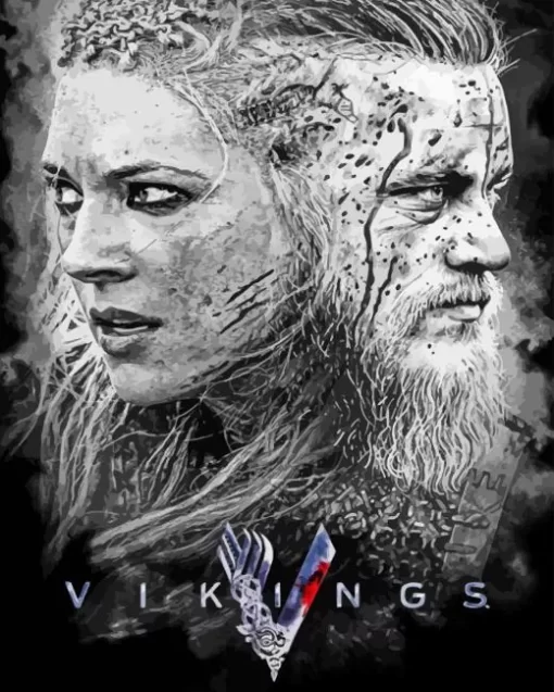 Lagertha And Ragnar Vikings Poster diamond dotz