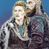 Lagertha and ragnar art diamond dotz