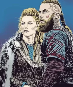 Lagertha and ragnar art diamond dotz