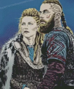 Lagertha and ragnar art diamond paints