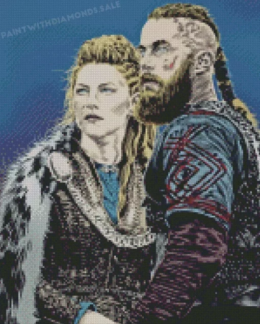 Lagertha and ragnar art diamond paints