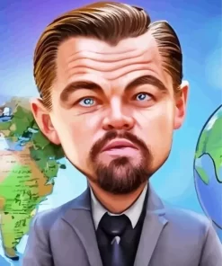 Leonardo DiCaprio Caricature Diamond Painting