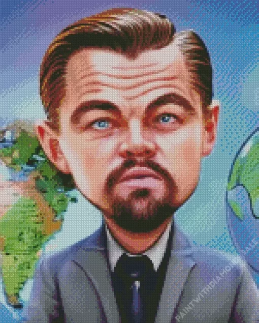 Leonardo DiCaprio Caricature Diamond Painting