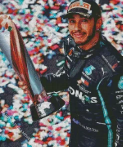 Lewis Hamilton Trophy Diamond Painting