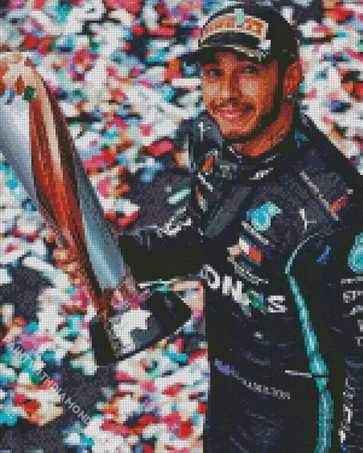 Lewis Hamilton Trophy Diamond Painting