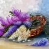 Lilacs In Basket Art Diamond Painting