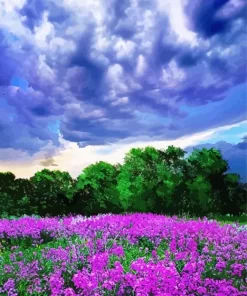 Lilacs In Nature Diamond Painting