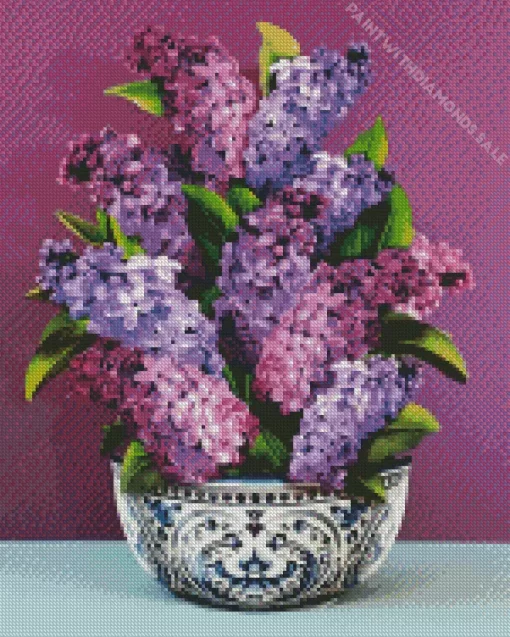 Lilacs In Vase Diamond Painting