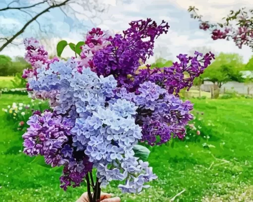 Lilacs Plants Diamond Painting