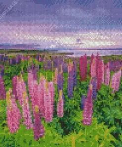 Lupines Field Diamond Painting