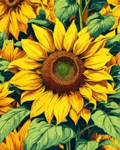 Mammoth Sunflower Art Diamond Painting