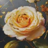 Marble Rose With Gold Sparkle Diamond Painting