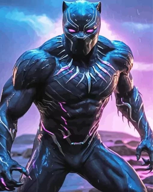 Marvel Black Panther Diamond With Numbers