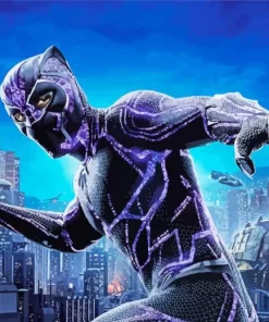 Marvel Black Panther Movie Diamond With Numbers