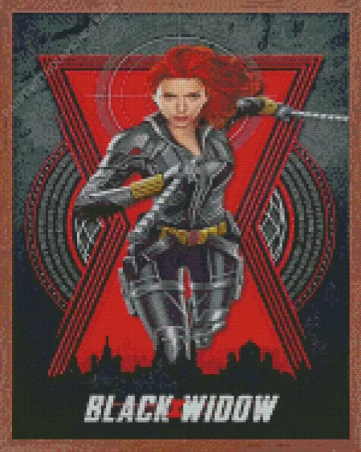 Marvel Black Widow Poster Diamond Dotz