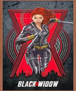 Marvel Black Widow Poster Diamond Paints