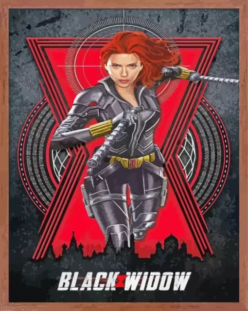 Marvel Black Widow Poster Diamond Paints