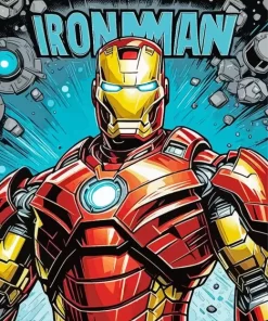 Marvel Iron Man Poster Diamond With Numbers