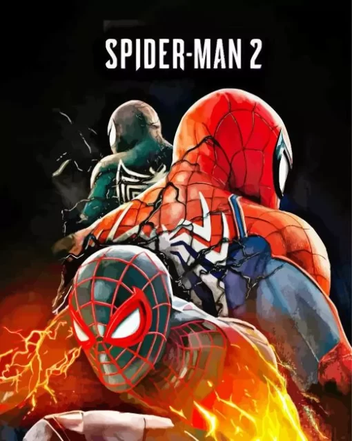 Marvel Spider Man 2 Poster Diamond With Numbers