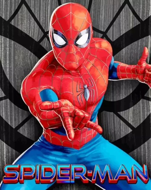 Marvel Spider Man Poster Diamond With Numbers