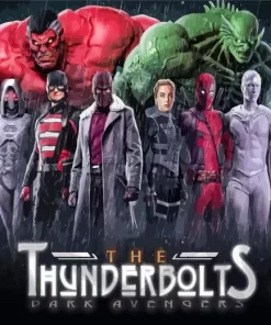 Marvel Thunderbolts Movie Diamond With Numbers