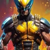 Marvel Wolverine Character Diamond With Numbers