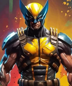 Marvel Wolverine Character Diamond With Numbers