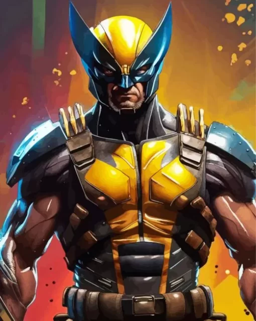 Marvel Wolverine Character Diamond With Numbers