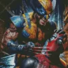 Marvel Wolverine vs Deadpool Diamond Paintings