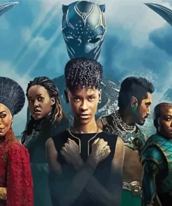 Marvel black panther wakanda forever Diamond With Numbers