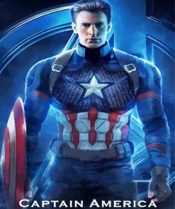 Marvel captain america movie Diamond With Numbers