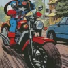 Marvel captain america on motorcycle Diamond Paintings