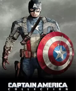 Marvel captain america poster Diamond With Numbers