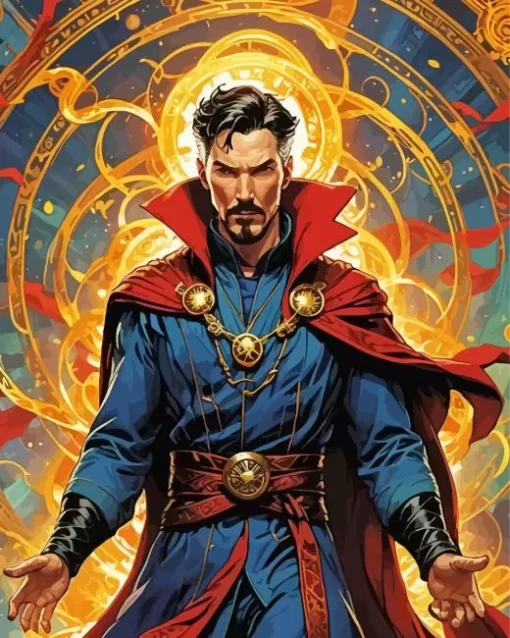 Marvel doctor strange Diamond With Numbers